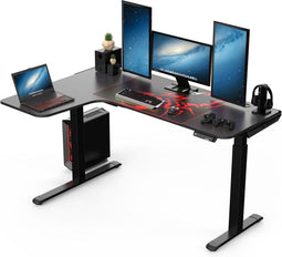 Eureka Ergonomic -L60 Height Adjustable Gaming Desk - Black