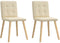 vidaXL - Eetkamerstoelen - 2 - st - stof - crèmekleurig