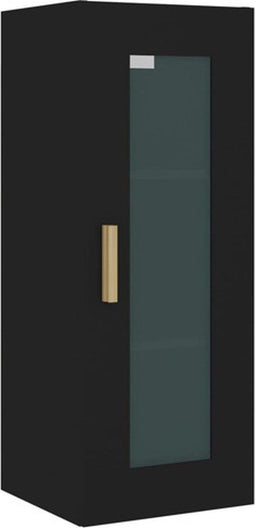 vidaXL - Wandkast - 34,5x34x90 - cm - zwart