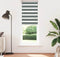 vidaXL - Zebra - rolgordijn - 75x200 - cm - stofbreedte - 70,9 - cm - donkergrijs