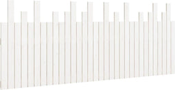 vidaXL - Hoofdbord - wandmontage - 204x3x80 - cm - massief - grenenhout - wit