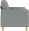 vidaXL - Tweezitsbank - 120 - cm - stof - lichtgrijs