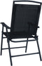 vidaXL - Tuinstoelen - inklapbaar - 2 - st - textileen - zwart
