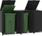 vidaXL - Containerberging - voor - 3 - containers - 207x79x117 - cm - staal - zwart