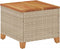 vidaXL Tuintafel 45x45x37 cm poly rattan en acaciahout beige