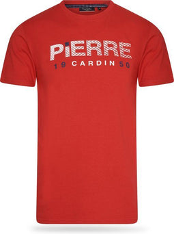 Pierre Cardin 1950 Logo Shirt - Heren T-shirt - 100% katoen - Rood - Maat XXL