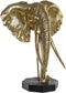 Decoratieve figuren DKD Home Decor Olifant Zwart Gouden Metaal Hars (60 x 36 x 73 cm)