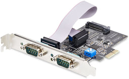 Startech.com 2-Port PCIe Seriële Adapter Kaart - Quad PCI Express naar RS232/RS422/RS485 (DB9) - Incl. Low-Profile Beugel TAA Compliant