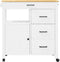 vidaXL - Keukentrolley - MONZA - 84x40x90 - cm - massief - grenenhout