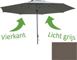Borek - Detroit Geannodiseerd Alu 300x300 cm Lichtgrijs