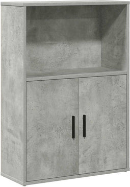 vidaXL - Boekenkast - 60x24x85 - cm - bewerkt - hout - betongrijs