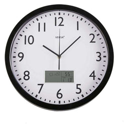 Muurklok Versa Zwart Plastic Minimalist 4 x 35 x 35 cm