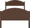 vidaXL - Bedframe - massief - grenenhout - donkerbruin - 90x200 - cm