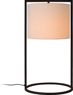 Atmooz - Tafellamp Moyo - Slaapkamer / Woonkamer - Industrieel - Zwart en witte kap - Hoogte 60cm - Metaal