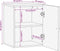 vidaXL - Badkamerwandkast - 38x33x48 - cm - massief - mangohout