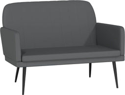 vidaXL - Bankje - 107x80x81 - cm - kunstleer - grijs