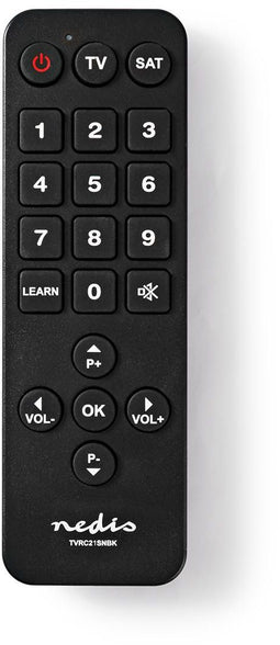 Nedis TVRC21SNBK - TV-afstandsbediening - XL-knoppen - Zwart