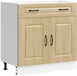 vidaXL - Keuken - onderkast - Kalmar - bewerkt - hout - sonoma - eikenkleurig