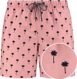Shiwi Badehose - Scratched Shiwi Palm - Elastische Tailleband - Antique Flamingo Pink - XL