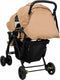 vidaXL - Tweelingkinderwagen - tandem - staal - taupe