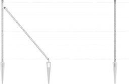 vidaXL - Hekpalen - met - Spike - - - 7 - stuks - - - Ø32 - mm - - - 140 - cm - - - Gegalvaniseerd - Staal