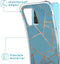 iMoshion Hoesje Geschikt voor Samsung Galaxy A52 (4G) / A52s / A52 (5G) Hoesje Met Koord - iMoshion Design Hoesje met Koord - Blauw / Meerkleurig / Goud / Blue Graphic