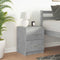 vidaXL - Nachtkastje - met - 2 - lades - 40x36x50 - cm - betongrijs