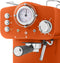 Swan Retro Espressomachine – Gemalen Koffie & Pads – Met Melkopschuimer – Oranje