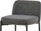 Rousseau Ella - Barstoel - Stof grijs - H 85 x B 37 x D 42 cm (set van 2)