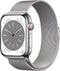 Apple Watch Series 8 - Smartwatch - GPS + Cellular - 41mm RVS Milanees bandje Zilver