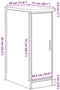vidaXL - Garagekast - 30x51x85 - cm - massief - grenenhout - oud - hout