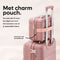 SKYCASES Travel One - Handbagage Koffer - 40L - Cijferslot - 35x21x54 cm - Lichtgewicht - Roze V2