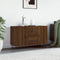 vidaXL - Dressoir - 100x36x60 - cm - bewerkt - hout - bruin - eikenkleur