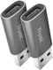 Trust Calyx - USB-A naar USB-C Adapter - Bestanden overzetten en opladen - Grijs