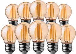 V-TAC VT-1957-N 10 Set E27 LED Lampen - Amber - Golf - IP20 - 4W - 350 Lumen - 2200K