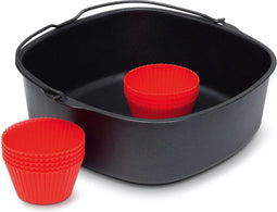 Philips HD9925/01 - Ovenschaal & Bakblik Airfryer Accessoire - Inclusief 5 muffinvormen - Zwart