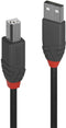 Lindy 36672 - Kabel USB A naar USB B - 1 m - Zwart