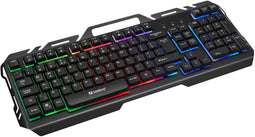 Sandberg IronStorm - Toetsenbord Azerty BE - Membraan - Draad - USB 2.0