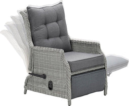 Garden Impressions Santacruz relax loungestoel - wicker - grijs