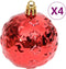 vidaXL - 70-delige - Kerstballenset - goud - en - rood
