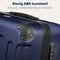 TRVLMORE Kofferset - 3 Delig - 38L Handbagage + 70L en 110L Ruimbagage - Lichtgewicht - 360º Draaibare Wielen - Donkerblauw