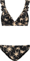 Shiwi BOBBY bikini set - VACATION PALM - afneembare bandjes - black