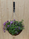 Hanging basket zomerbloeiers paars/blauw h25 cm