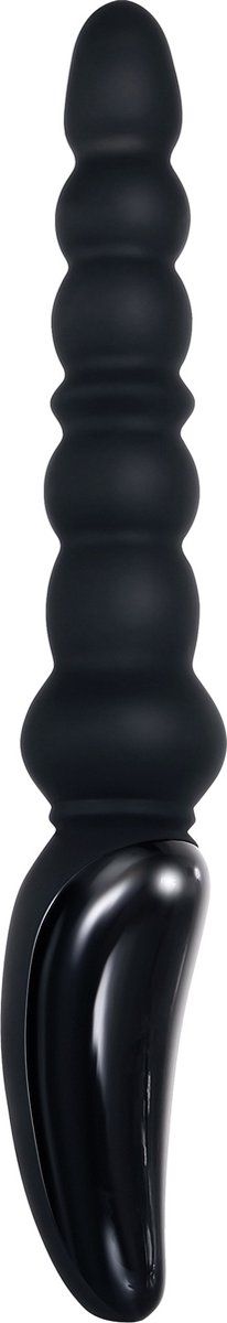 Evolved - Flexibele geribbelde anaalstimulator met 3 motors - Zwart
