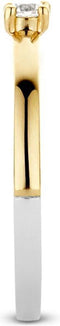 TI SENTO Ring - 925 zilver - Zirkonia geel verguld - Maat 17.25 mm (maat 54)