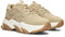 POSH by Poelman POLLY - Dames Sneakers - Vetersluiting chunky zool 4 cm - Beige denim