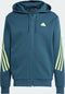 adidas Future Icons - Ritshoodie - Zachte katoen - Turquoise - XL