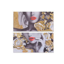 Schilderij DKD Home Decor Vrouw (80 x 2 x 40 cm) (2 Stuks)