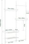 SoBuy FRG34-II-W - Telescoop Kledingrek - Verstelbaar B(147–195) x H(200–295) cm - Wit