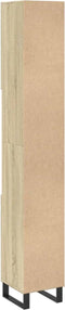 vidaXL - Badkamerkast - 30x30x190 - cm - bewerkt - hout - sonoma - eikenkleurig